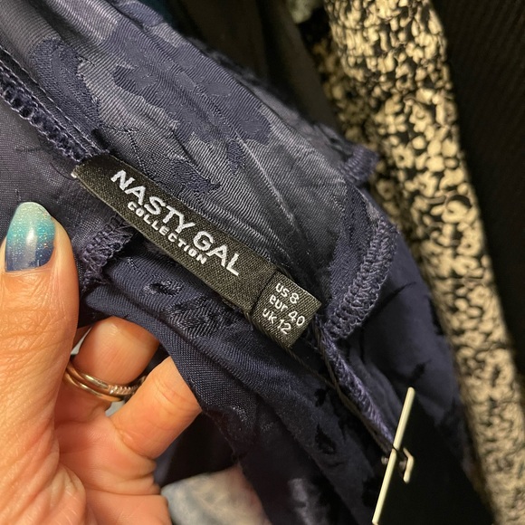 NWT Nasty Gal Silky Cowl Dress - Picture 6 of 6